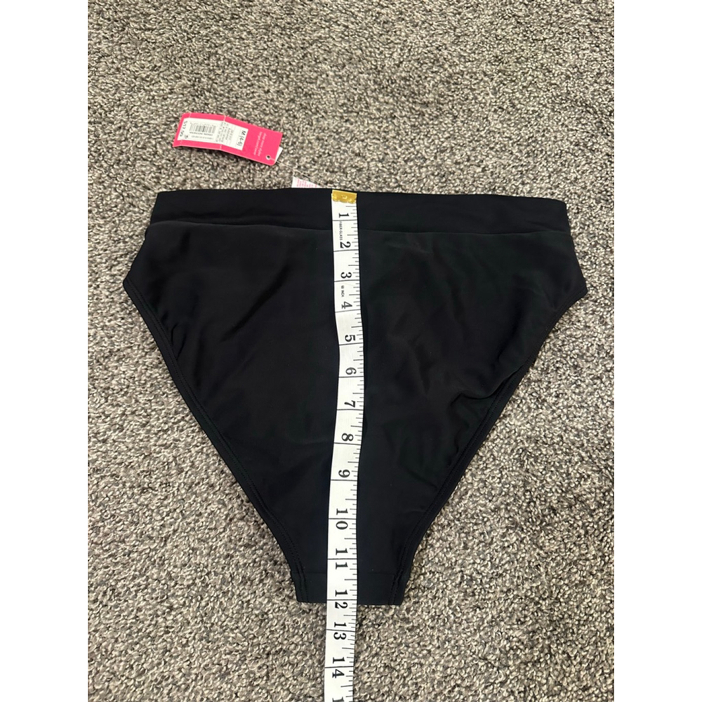 NWT Xhilaration Black High Waist High Leg Bikini Bottom - Medium - Picture 7 of 7